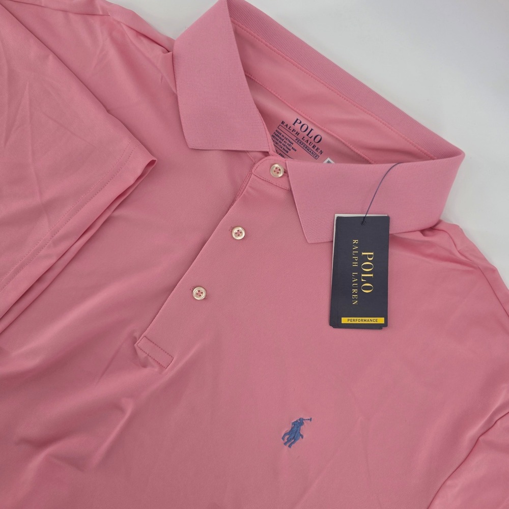 NWT Polo Ralph Lauren Polo Mens 2XB Performance Recycled Pink Classic Golf Sport